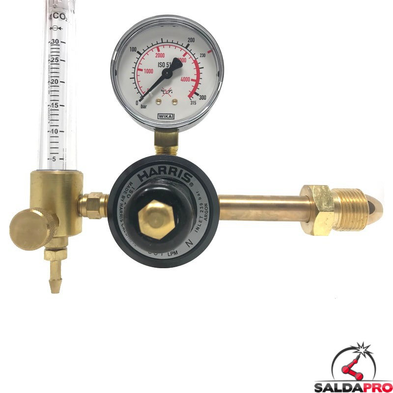 Nutmanel Riduttore di pressione, aria compressa, regolatore di pressione  1/4 BPS con separatore dell'acqua, attacchi rapidi tedeschi e manometro